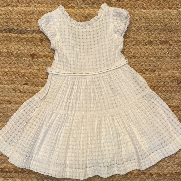 Mayoral White Tiered Cut Out Sundress with Flutter Cap Sleeves 6 - Picture 1 of 6